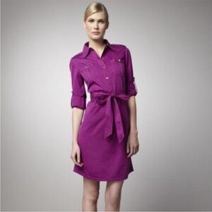 Tory Burch Brigitte Shirt Dress with belt size 10
